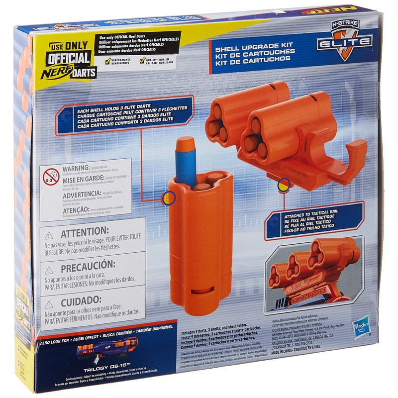 NERF Upgrade Kit: 3 Shells, 9 Darts, Shell Holder