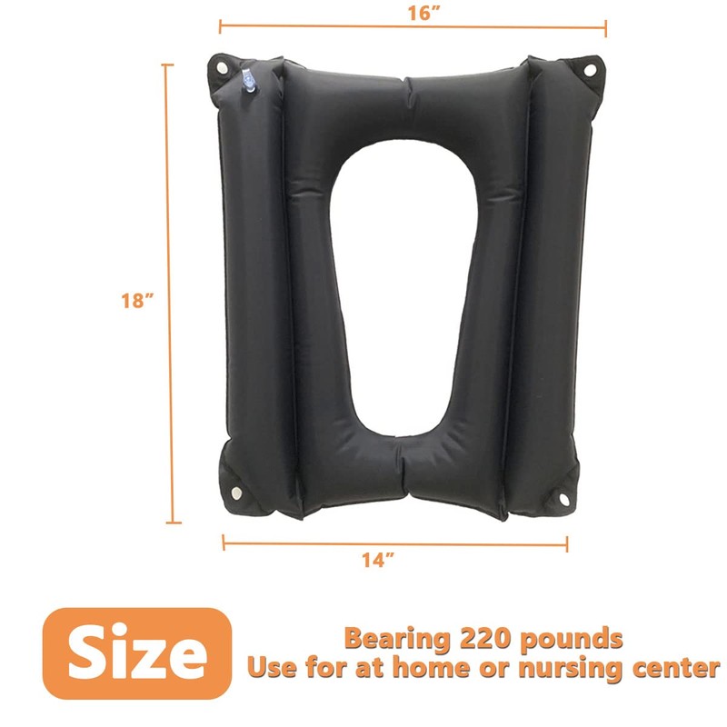 MESINURS Bedridden Inflatable Cushion, Nursing Square Pad for Elderly Disabled,