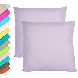 JACK Set of 2 Outdoor Cushion Covers, 45 x 45 cm, Waterproof Seat Cushion, Lounge Cushion, Garden Chair, Lotus Effect, Colour: Lilac