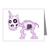Truly Teague Note Card Pink Unicorn Skeleton