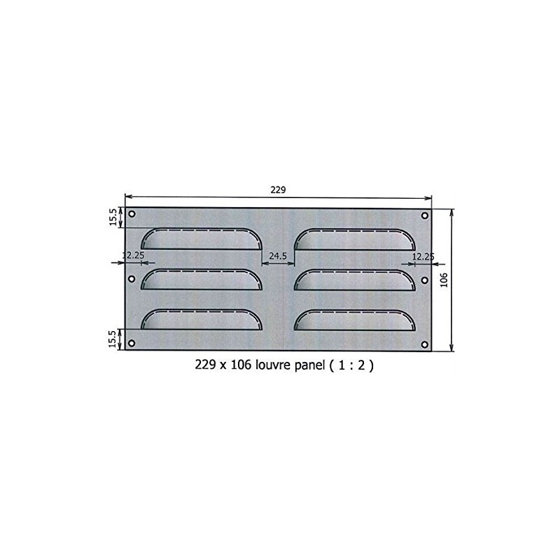 Dalsys Ventilation Grille Ventilation Plate Aluminium White 229 x 76