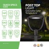 GREENLIGHTDEPOT LED Post Top Light - Selectable Color Temperature -