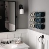 Wallniture Wrought Iron Metal Towel Rack - Solid Quality Wall