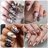 IDDFEVE Snake Nail Art Stickers - Gothic Black Skull Self-Adhesive