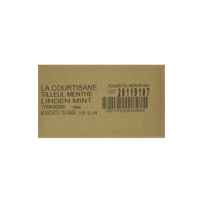 La Courtisane Herbal Tea Linden Flowers & Mint, Kosher, Gluten-Free,