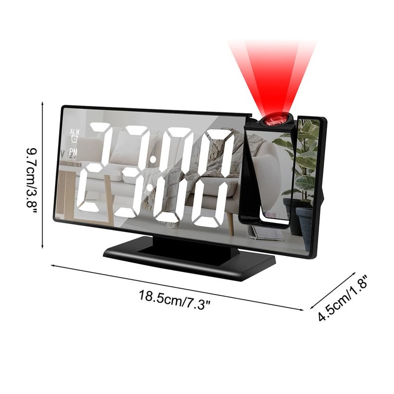 MiOYOOW Alarm Clock, Bedroom Alarms, 3-Level Brightness, Small Digital Clock