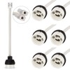 DiCUNO GU10 Ceramic Socket Lamp Holder, 15CM Long Wire Bulb