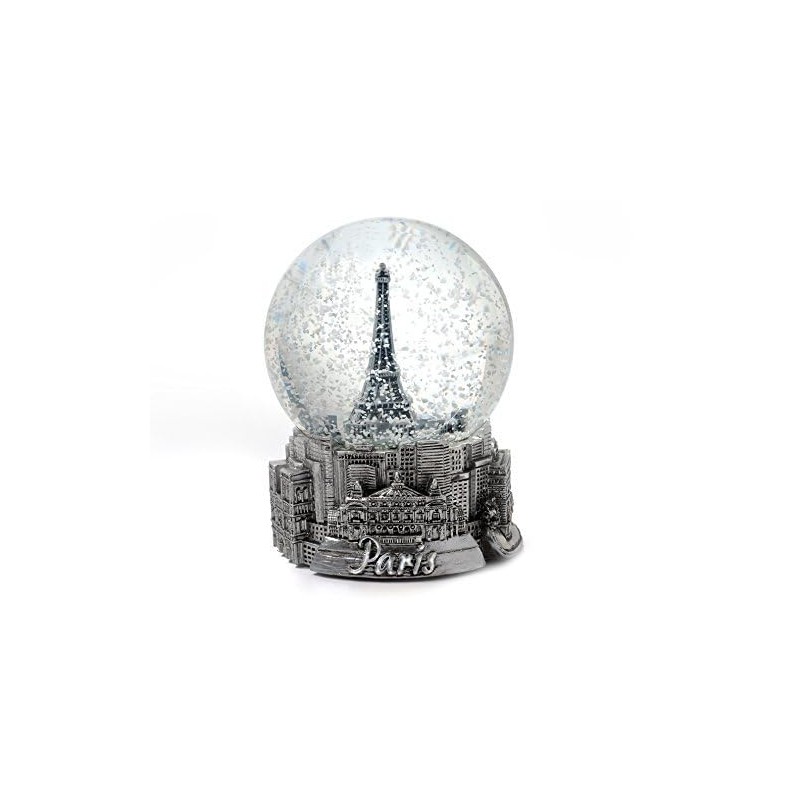 Zizo Paris France Eiffel Tower Snow Globe 65mm