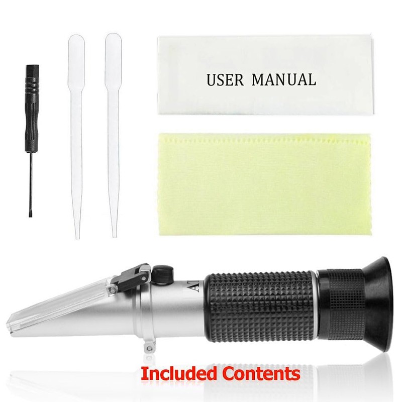 4-in-1 DEF Antifreeze Coolant Refractometer for Automobile Antifreeze System, Diesel