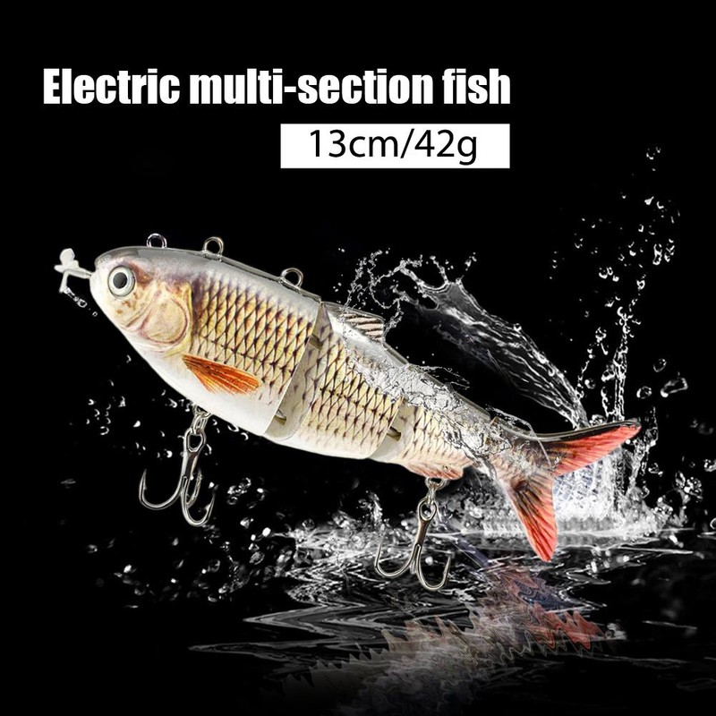 Robotic Swimming Fishing Electric Lures USB Rechargeable Lures Multi Jointed