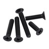 50 Pcs M5-0.8 x 30mm Black Flat Head Machine Screws,