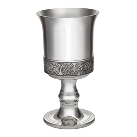 Wentworth Pewter - Kells Celtic Band Pewter Goblet, Wine Goblet, Chalice,