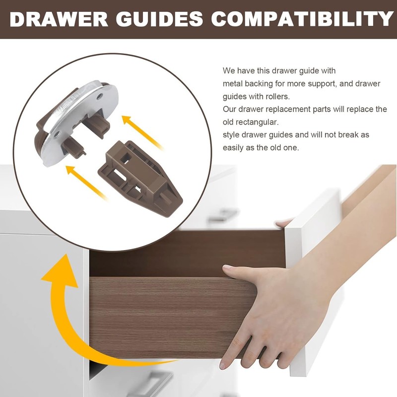 5 Sets Rite-Trak II Replacement Drawer Guide Kit, Enhanced Commercial