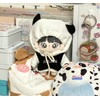 Sewing Clothes-Plush-Clothes-10-15cm Hoodie Doll (Black Hat + White Hat, For