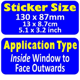 4 x C41 Stickers Premises Protected by Closed Circuit Television Sign CCTV Warning Camera Recording Security Operation 24hr Video 130x87mm (Inside Window to Face Outwards *NOT for Tinted Windows*)