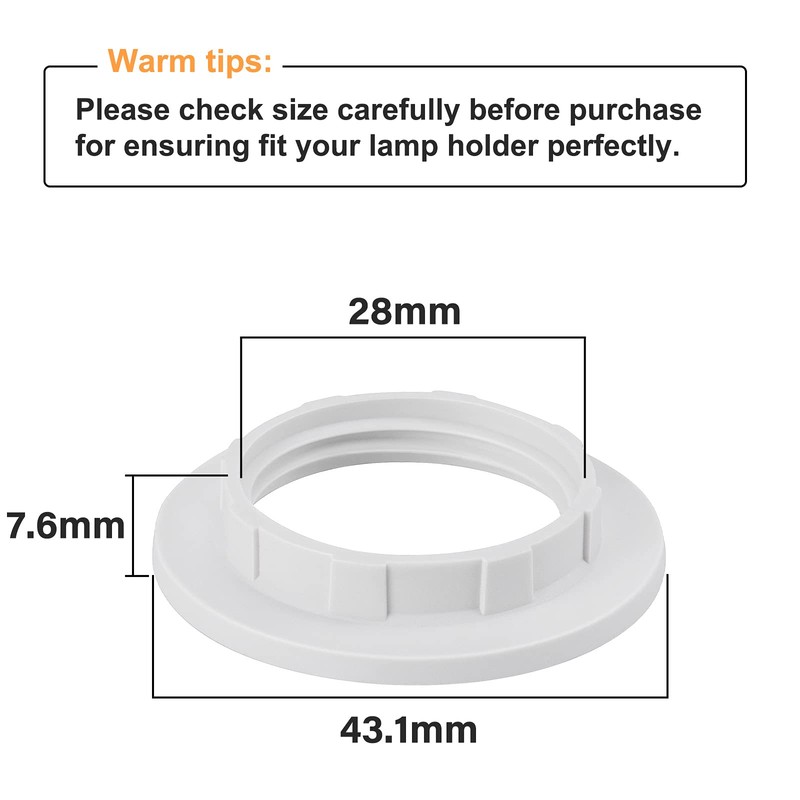 DiCUNO Lamp Shade Reducer Ring E14, Lamp Holder Twist Lock
