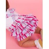 RuffleButts® Baby/Toddler Girls Flutter Overall Ruffled Romper - Adley Plaid,