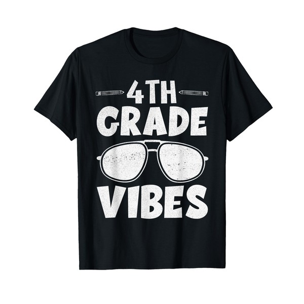 4th Grade Vibes Cool Sunglasses Back to School T-Shirt