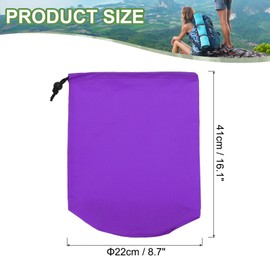 PATIKIL Stuff Bag 22 x 41 cm Dry Bag Lightweight Waterproof Bag for Hiking Climbing Camping Travel Beach Bathing Fishing Beach Swimming Hot Springs Purple