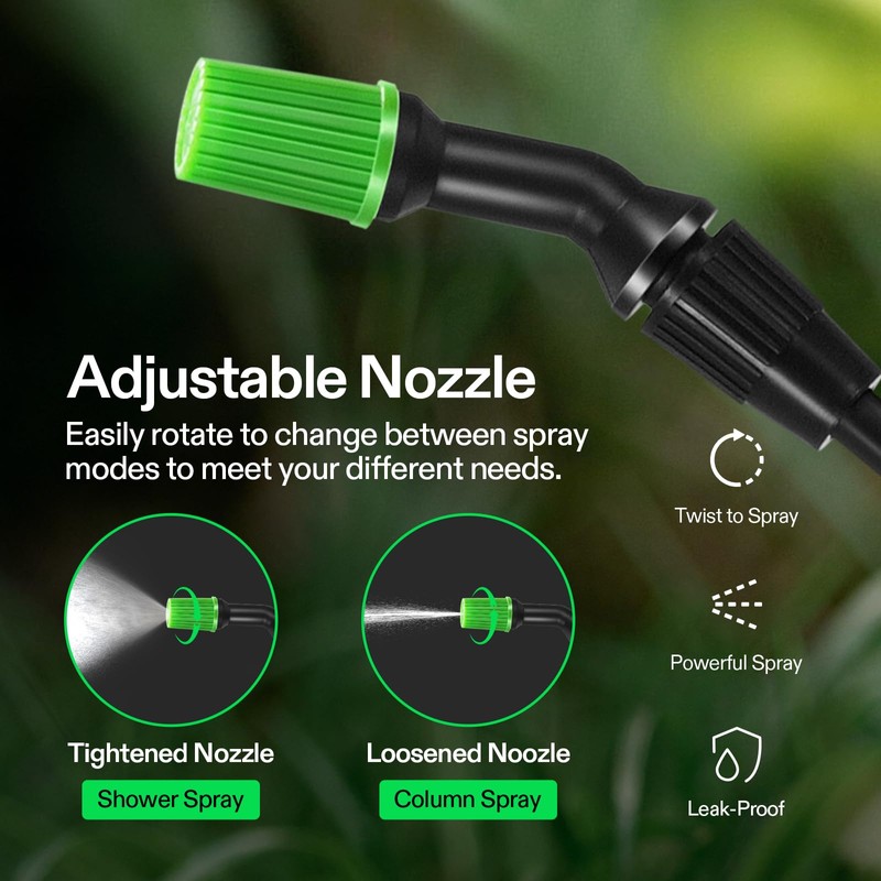 VIVOSUN 1.35-Gallon Pump Sprayer, Pressurized Lawn & Garden Sprayer with