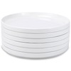 Tivcck 10 inch White Dinner Plates Set of 6, Ceramic