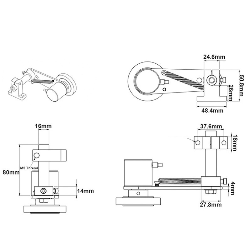 Encoder Bracket Wear Resistant Stable Compact 21mm Aperture Encoder Bracket
