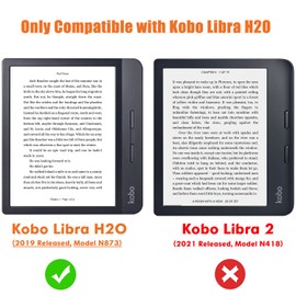 BOZHUORUI Origami Stand Case for Kobo Libra H2O eReader (2019 Release/Model N873) - Premium PU Leather Protective Cover with Auto Sleep/Wake (Lucky Tree)