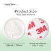 JAGERGREEN Wax Seal Stickers for Wedding Invitation, 24 Pcs White