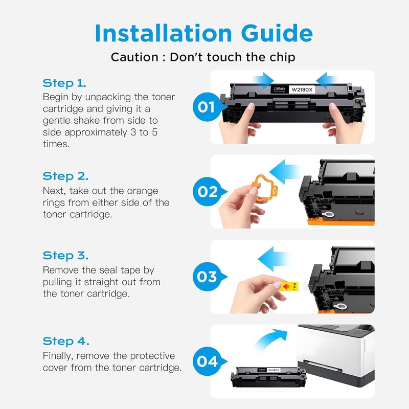218X W2180X Toner Cartridges 4 Pack for Color LaserJet Pro