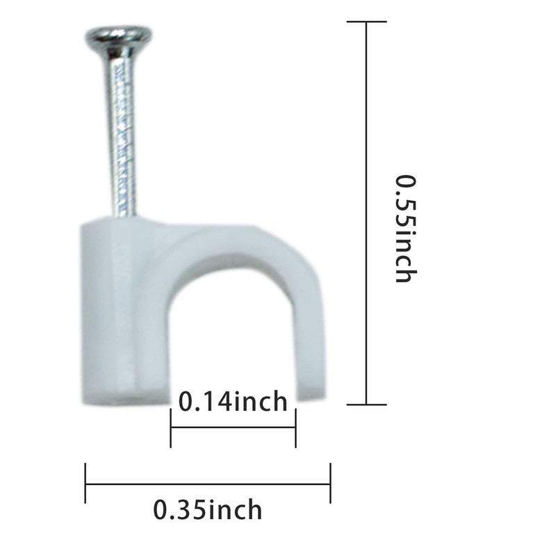 4mm Round Cable Clips 100pcs Assortment Cable Holder Management Wire