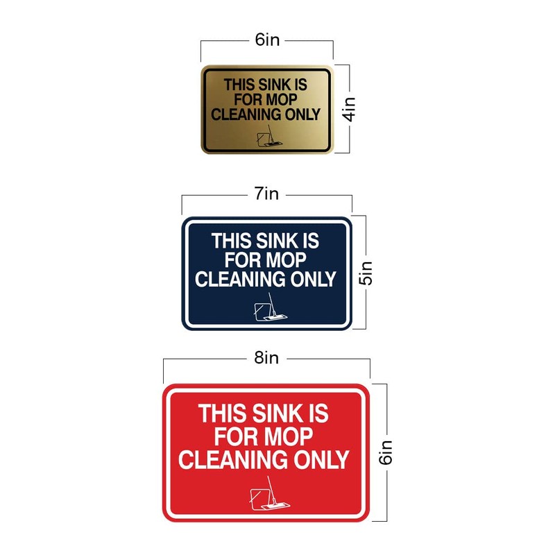 Signs ByLITA Classic Framed This Sink Is For Mop Cleaning