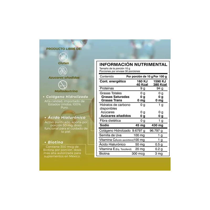 Colágeno Hidrolizado Puro 100% Peptipus® Biosuple De 300g Sin sabor