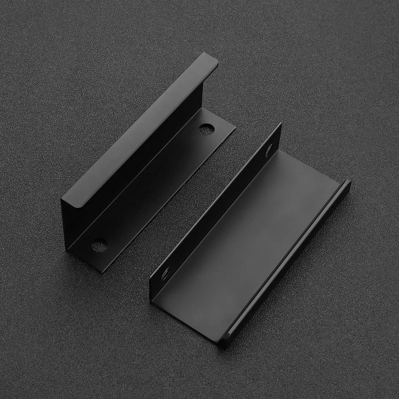 Ravinte 6 Pack Finger Pulls for Cabinets 80mm/3.15" Length Black