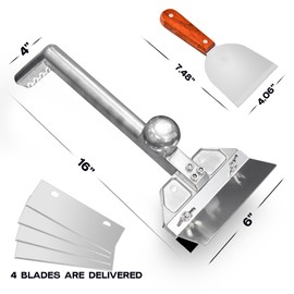 HUOYANSHE Grill Scraper Heavy Duty Griddle Scraper Set with Replacement Blades Flat Top Grill Accessories Griddle Cleaning Kit for Restaurants,Diners, Outdoor Grill Cleaning