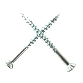 FASTENPOWER #8 x 2 Wood Screws 2 LB Pack Flat Head Particle Board Screws Type 17 Point w/Nibs Steel Zinc Coated Wood Screws Great for MDF, Cabinet Hinges, Furniture, Indoor Woodwork