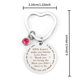 Kzikbxh Step Mum Gifts,Stocking Fillers,Gifts for Step Mum,Step Mum Keyring,Mum Birthday Gifts,Gifts for Step Mum Christmas,Mothers Day Key Ring,Stepmum Mothers Day Gifts,Keychain Mum