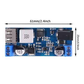 Buck Converter Module 12v to 5v 5A USB Voltage Regulator DC 9V-36V Step Down to USB 5V Transformer Dual Output Voltage Regulator Board for Phone Fast Charging(2 PCS)