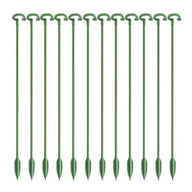 20 Pcs Plastic Plant Support Stakes Single Stem Ring Clips Phalaenopsis Support Sticks Climbing Plants Garden Stakes Plant Cage Support Rings for Flower