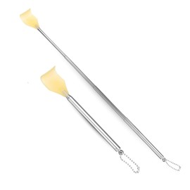 PARENCE. - Set of 2 Extendable Back Scrapers - Portable Massagers Made of Stainless Steel and Plastic - Telescopic up to 42 cm - Pack of 2
