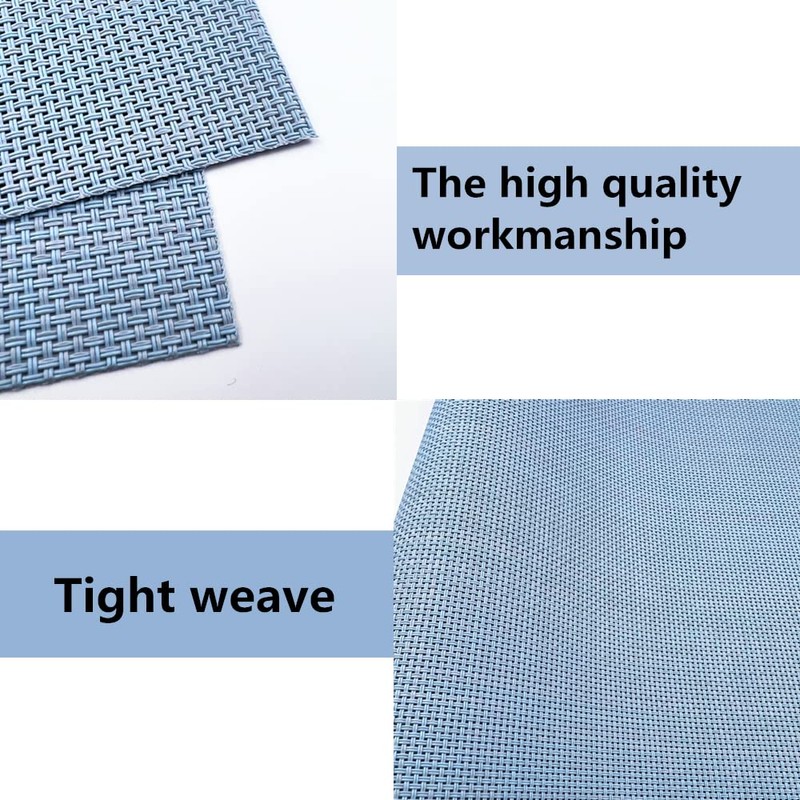 WAZAIGUR Placemats,Easy to Clean Crisscross Woven Vinyl Place Mats Durable
