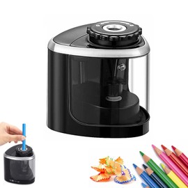 Pencil Sharpener Electric Pencil Sharpeners, Fast Sharpening, Suitable for No.2/Colored Pencils(6-8mm), Portable Pencil sharpeners Manual for Adults,Kids in School Classroom/Office/Home