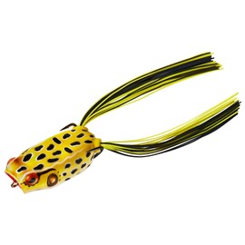 Booyah Pad Crasher Topwater Bass Fishing Hollow Body Frog Lure with Weedless Hooks, Swamp Frog, Poppin' Pad Crasher, One Size (BYPPC3900)