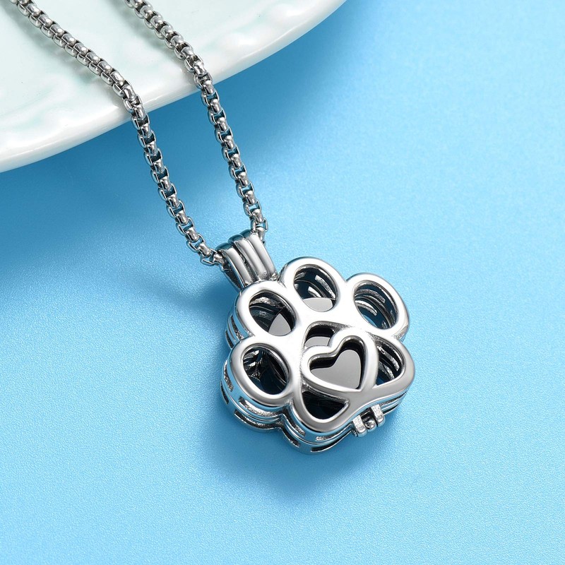 Pet Ashes Necklace Cremation Jewelry for Cat Dog Ashes Pendant