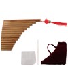 Pan Flute Natural Bamboo 15 Pipes G Tone Pans Pipe