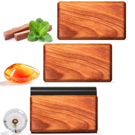 Car Air Freshener Starter Kit, Long Lasting Wood Car Fresheners - Car Odor Eliminator for Visor Clip - CLIP INCLUDED - 3 Pack (Amber-Teak-Open Air)