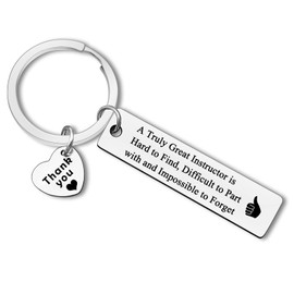 Dabihu Instructor Keychain Thank You Gifts for Instructors Appreciation Gifts for Nursing Clinical Instructor Fitness Coach Gift Graduation Retirement Gift for Professor Mentor Teacher Jewelry