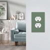 Spshian Sage Green 1 Gang Duplex Outlet Covers Decorative Single