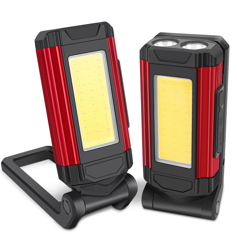 Folded Work Lights Aluminium Alloy USB Charging Magnetic COB Inspection