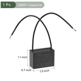 YOKIVE Ceiling Fan Capacitor CBB61, Metallized Polypropylene Film Capacitor Great for Fans Pumps Motors Running (4.5uF 250V AC 2 Wires 50/60Hz)