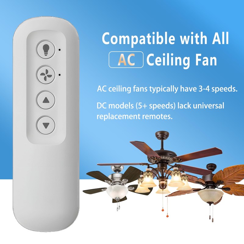 Universal Ceiling Fan Remote Control Kit Replacement for Hunter Remote